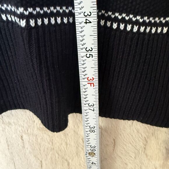 VINCE Sweater Long Vest Textured 100% Cotton NWT Size M Black White $395 - Picture 6 of 12